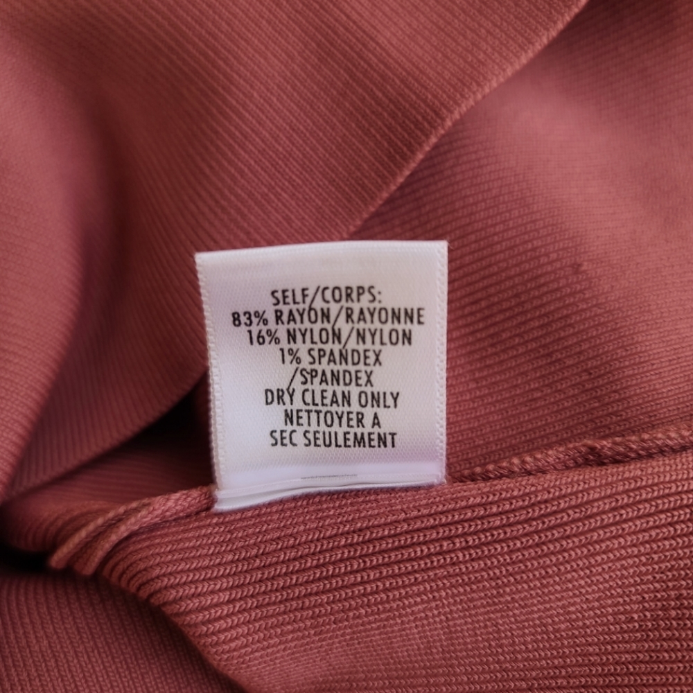 BAILEY 44 Carmine Bewitched Cut Out Bodycon Sheath Dress L Dusty Mauve Rose - Picture 9 of 14